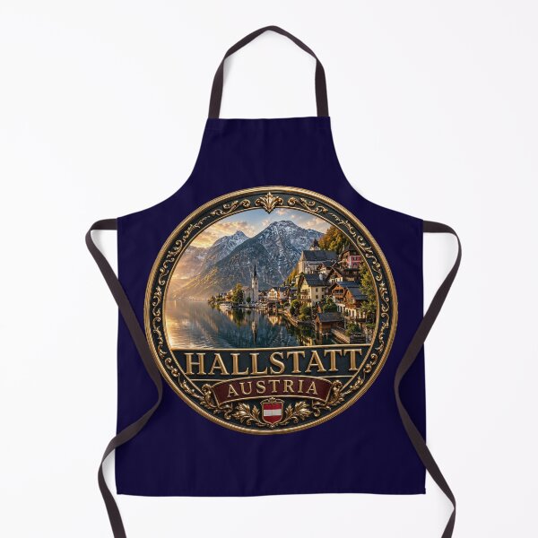 Item preview, Hallstatt, Austria – Alpine lake, village architecture & mountain silhouette designed and sold by Girih.