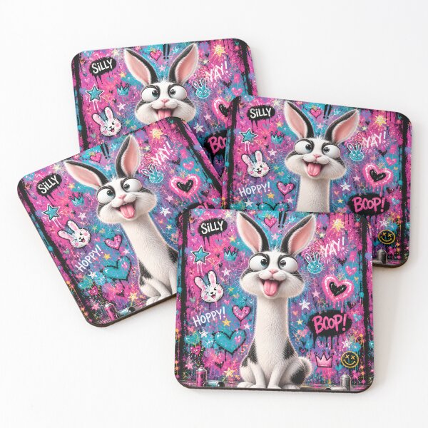 Item preview, Goofy Bunny Pop Art Graffiti designed and sold by Rohan132.