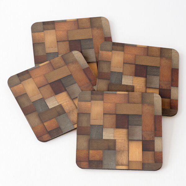Item preview, Rustic Wood Block Mosaic Pattern Texture Design designed and sold by NicolasGlowArt.