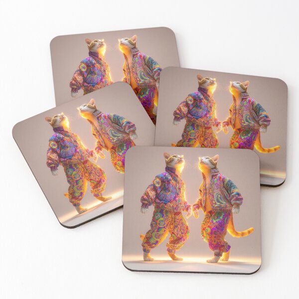 Item preview, Cosmic Psychedelic Cats in Vibrant Tracksuits designed and sold by casualnature.