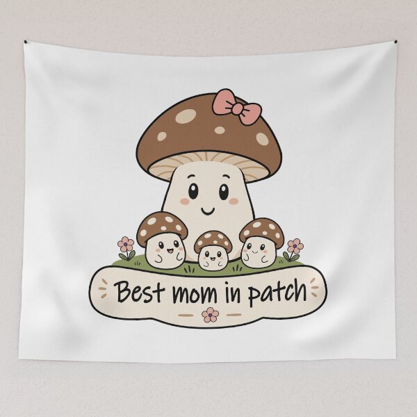 Item preview, Best Mom in Patch Mushroom Design designed and sold by Movobra.