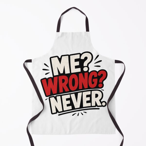 Item preview, Funny Confidence Quote – “Me? Wrong? Never.” Minimalist Typography designed and sold by TommyArt94.