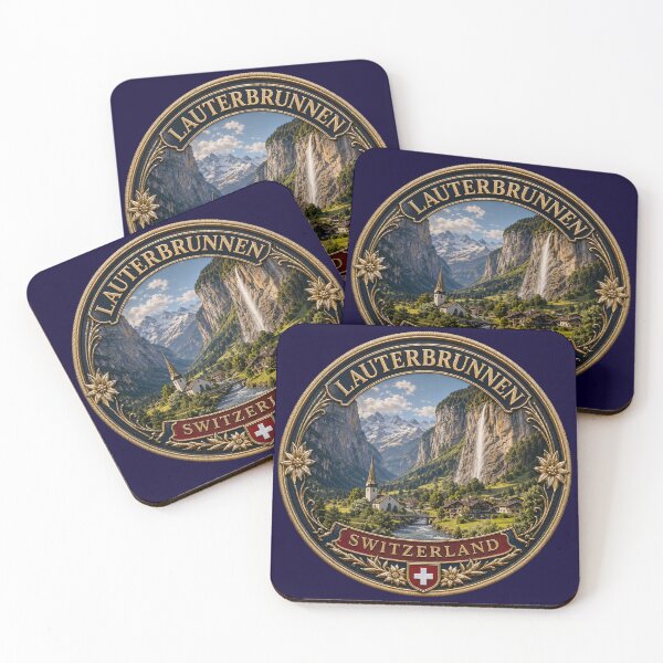 Item preview, Lauterbrunnen, Switzerland – Valley of Waterfalls, Alpine Church & Rock Faces designed and sold by Girih.