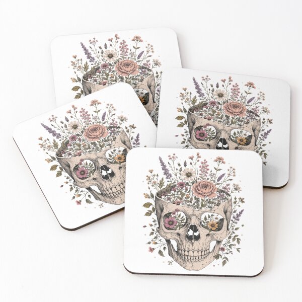 Item preview, Floral Skull Botanical Illustration designed and sold by LOLKart.