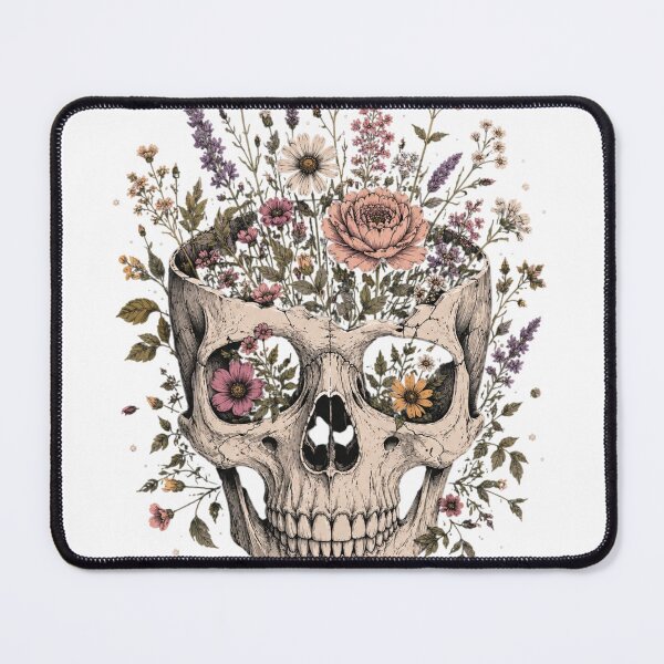 Item preview, Floral Skull Botanical Illustration designed and sold by LOLKart.