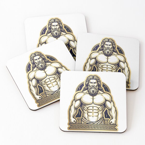 Item preview, Ancient Greek God of Strength Muscle Fitness Gym Sticker designed and sold by JeevanStickers.