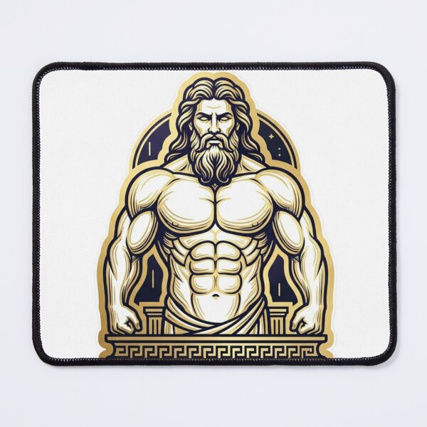 Item preview, Ancient Greek God of Strength Muscle Fitness Gym Sticker designed and sold by JeevanStickers.