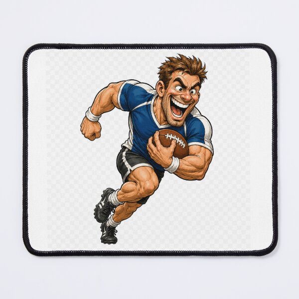 Item preview, Crazy Football Player Cartoon designed and sold by AlexLineArt.