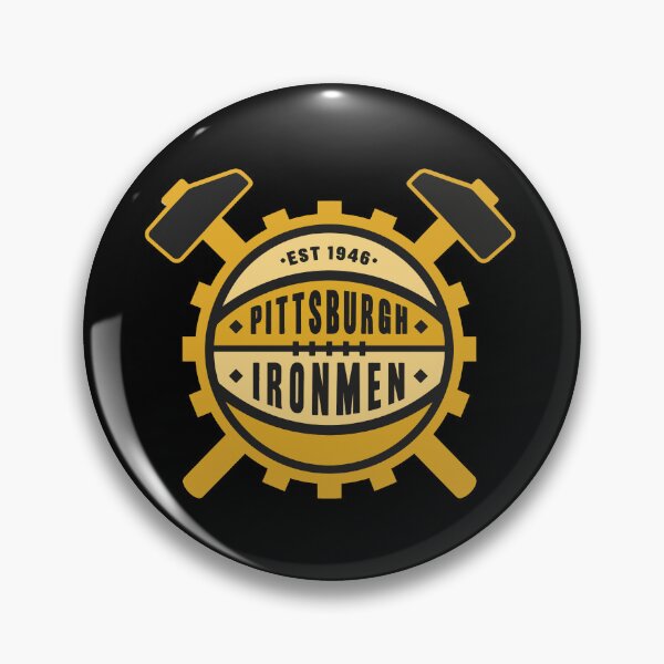 Item preview, Pittsburgh Ironmen Vintage Basketball Logo – Classic Industrial Basketball Design designed and sold by RetroBasketball.