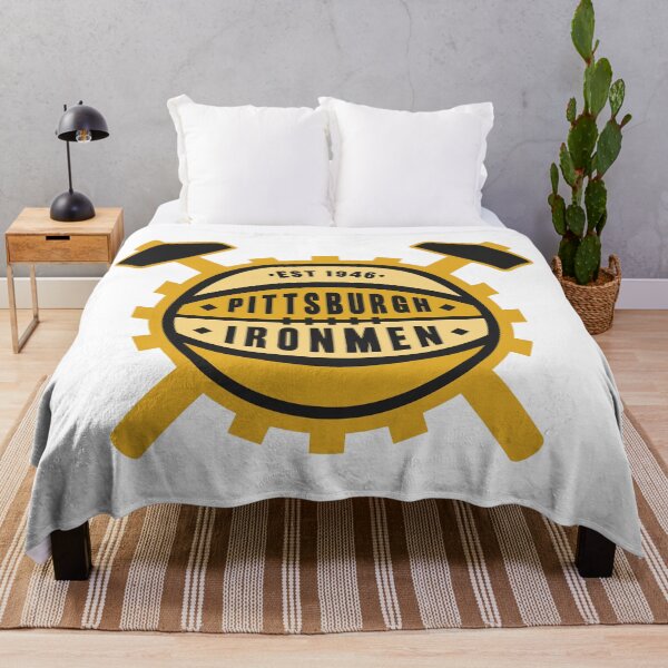 Item preview, Pittsburgh Ironmen Vintage Basketball Logo – Classic Industrial Basketball Design designed and sold by RetroBasketball.