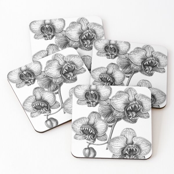 Item preview, Floral nightmares, biting orchid blossoms designed and sold by LiskoDesign.