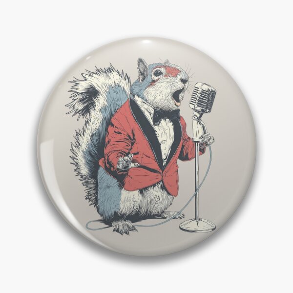Item preview, Red Tuxedo Squirrel - Vintage Lounge Art designed and sold by Cosmic Cactus.
