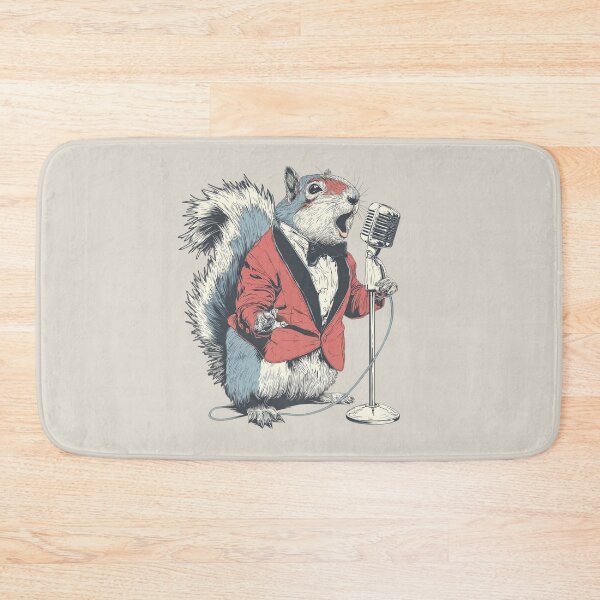 Item preview, Red Tuxedo Squirrel - Vintage Lounge Art designed and sold by Cosmic Cactus.