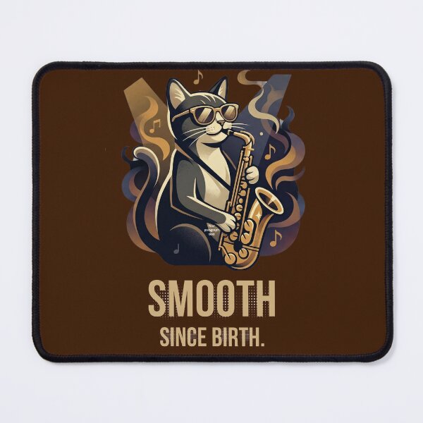 Item preview, Smooth Since Birth Cat – Cool Jazz Saxophone Retro Cat T-Shirt designed and sold by HOUSE OF TIST.