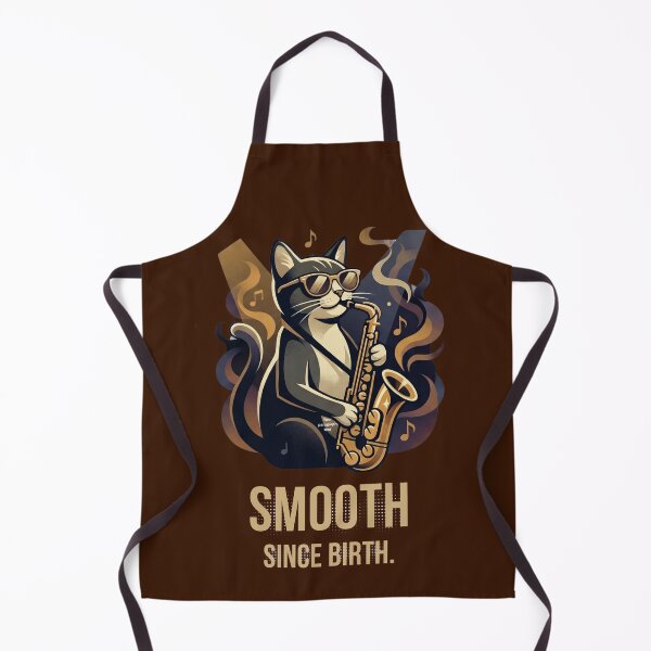 Item preview, Smooth Since Birth Cat – Cool Jazz Saxophone Retro Cat T-Shirt designed and sold by HOUSE OF TIST.