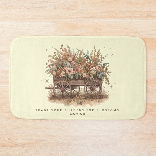 Item preview, Trade Your Burdens for Blossoms: Vintage Floral Wagon designed and sold by KaBaRen.