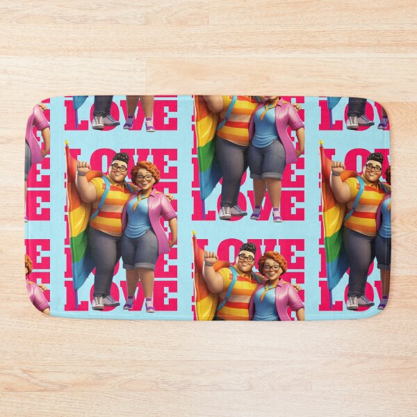 Item preview, Pride Rainbow Couple Love is Love Statement designed and sold by Mauswohn.