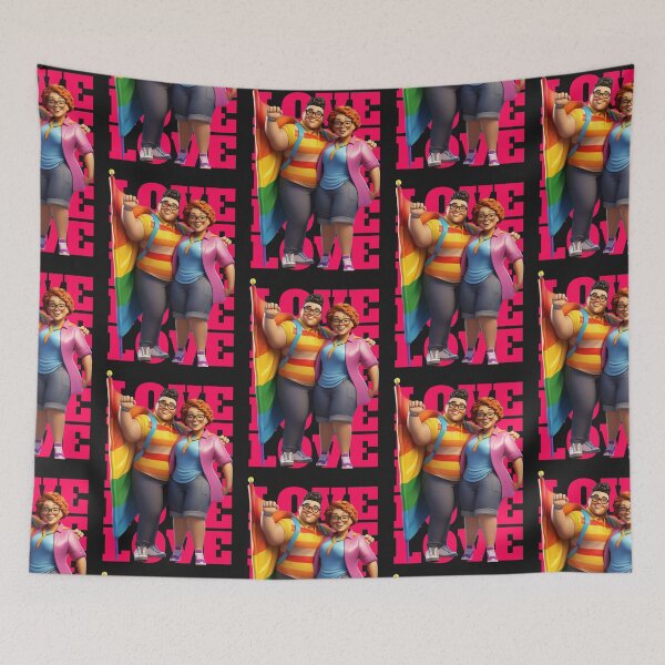 Item preview, Pride Rainbow Couple Love is Love Statement designed and sold by Mauswohn.