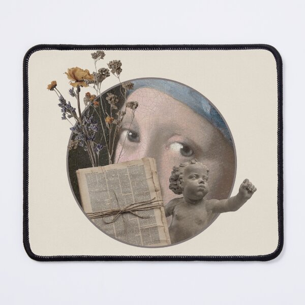 Item preview, Dark Academia Classical Art Collage with Cherub and Vintage Book designed and sold by Zuo-Shop.