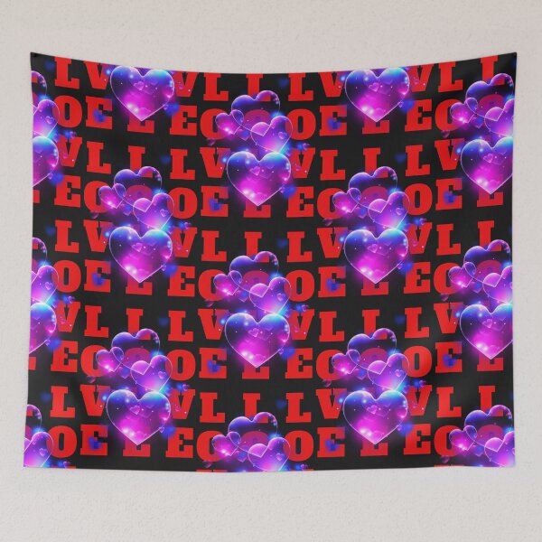Item preview, Luminous soap bubbles, hearts, love quote statement designed and sold by Mauswohn.