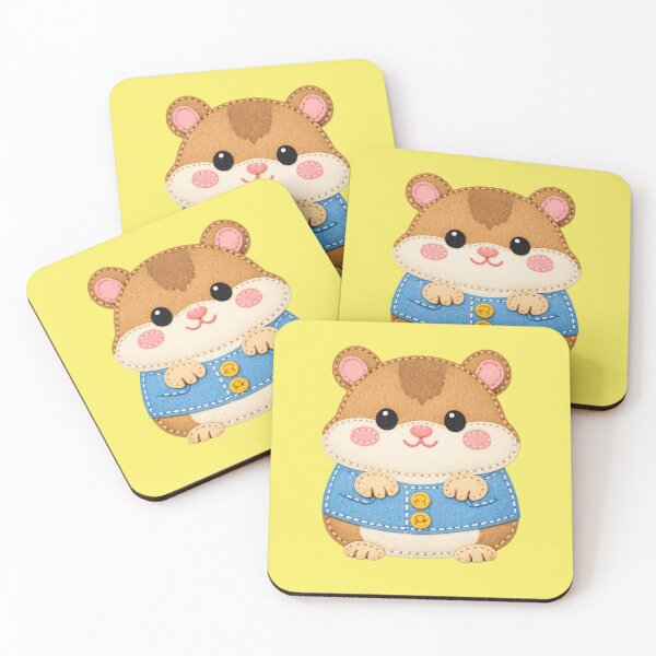 Item preview, Cute hamster in vest patch style designed and sold by Mauswohn.
