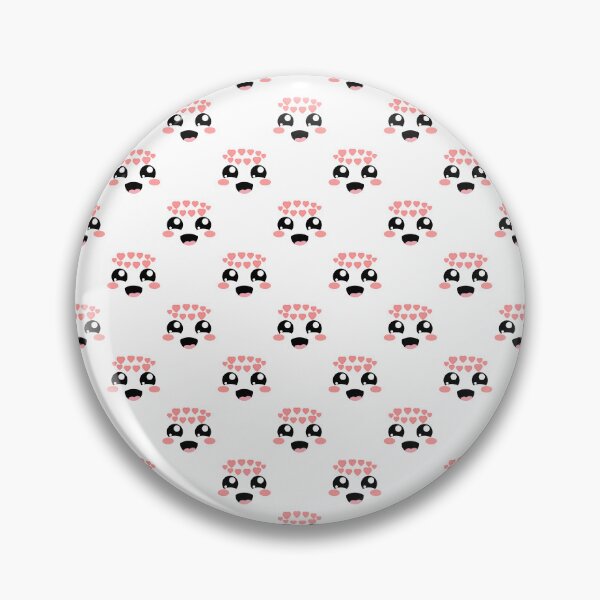 Item preview, Cute kawaii blushing in love smiling face pattern designed and sold by BlushyPrint.