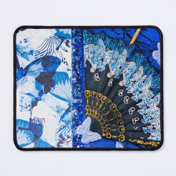 Item preview, Butterflies and Fan in Blue Hues designed and sold by CyndiEpps.