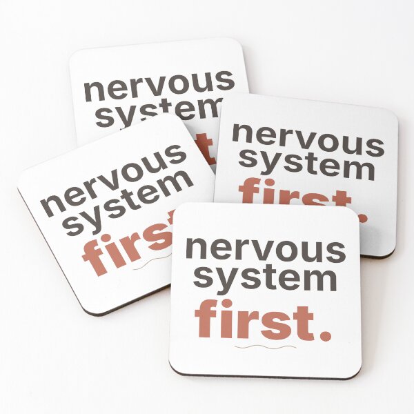 Item preview, Nervous System First Sticker | Wellness Mental Health Quote designed and sold by CaptainDude.