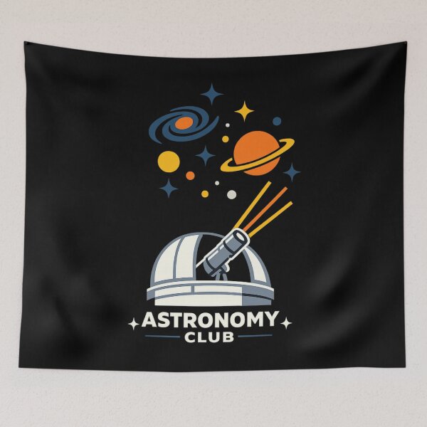 Item preview, Retro Astronomy Club - Telescope Space Lover designed and sold by SidTastic .
