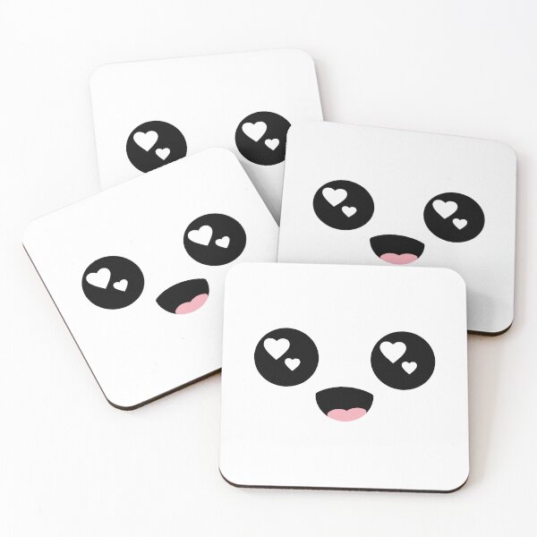 Item preview, Cute kawaii heart eyes smiling face designed and sold by BlushyPrint.