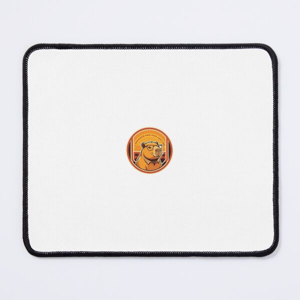 Item preview, Funny Capybara Meeting Survivor Retro Office Decor designed and sold by Chrysant3hemums.