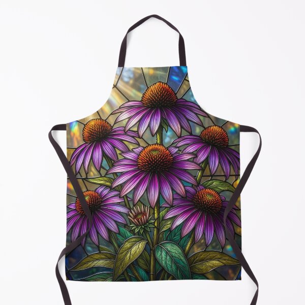 Item preview, Stained Glass Style Coneflowers designed and sold by Tridentulus.