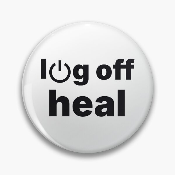 Item preview, Log Off Heal Sticker | Digital Detox Wellness Aesthetic Quote designed and sold by CaptainDude.
