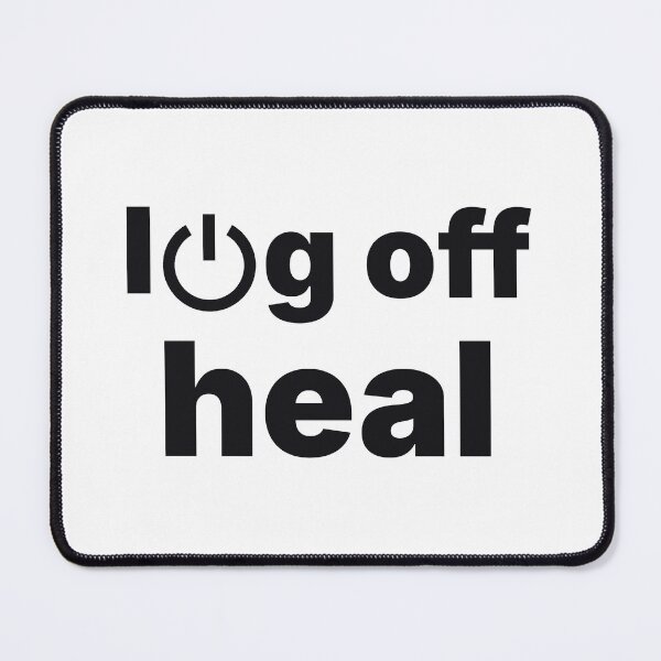 Item preview, Log Off Heal Sticker | Digital Detox Wellness Aesthetic Quote designed and sold by CaptainDude.