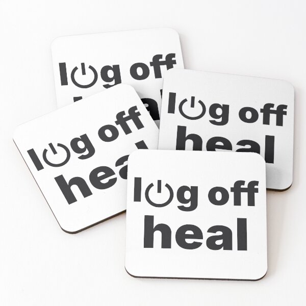 Item preview, Log Off Heal Sticker | Digital Detox Wellness Aesthetic Quote designed and sold by CaptainDude.