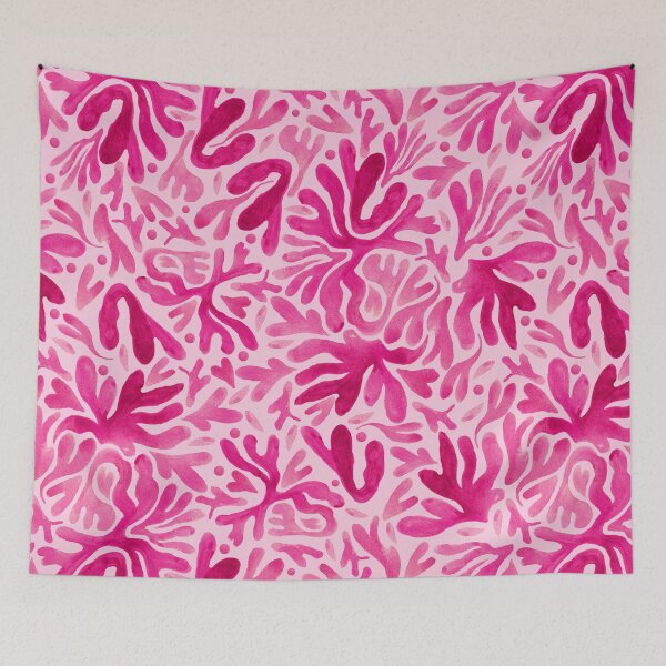 Item preview, Abstract watercolor painted pattern with hidden hearts - pink designed and sold by studiodrchicken.