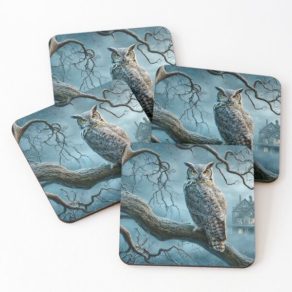 Item preview, Mysterious Owl on a Haunted Tree at Twilight designed and sold by Artessie.