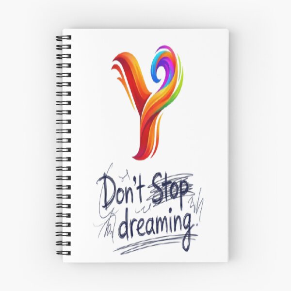 Item preview, Inspirational Fiery Letter Y Logo: "Don't Stop Dreaming" Vibrant Typography Art designed and sold by KalamAura.