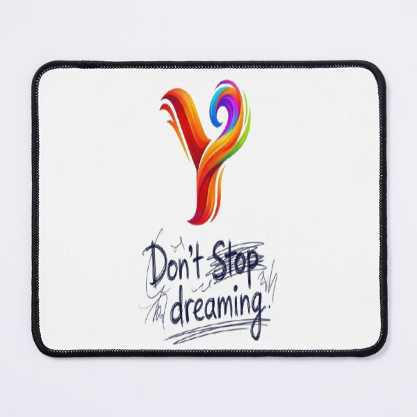 Item preview, Inspirational Fiery Letter Y Logo: "Don't Stop Dreaming" Vibrant Typography Art designed and sold by KalamAura.