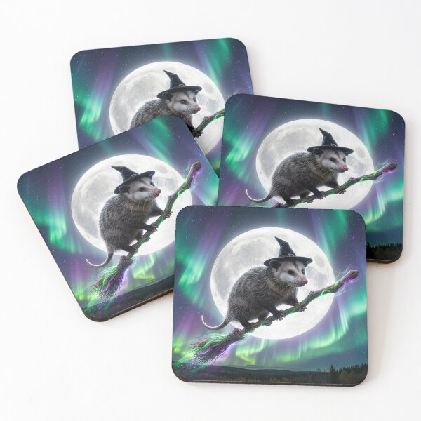 Item preview, Witchy Virginia Possum Flies on Her Broom designed and sold by Tridentulus.
