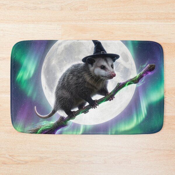 Item preview, Witchy Virginia Possum Flies on Her Broom designed and sold by Tridentulus.