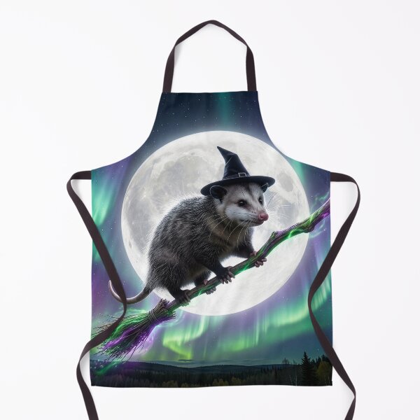 Item preview, Witchy Virginia Possum Flies on Her Broom designed and sold by Tridentulus.