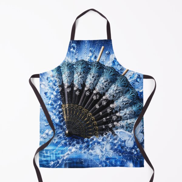 Item preview, Blue Fan with Butterflies in Underwater Effect designed and sold by CyndiEpps.