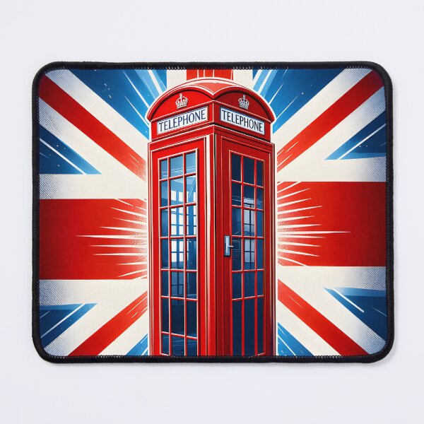 Item preview, Vintage Red London Telephone Box with Union Jack Flag designed and sold by Sybille-Yates.