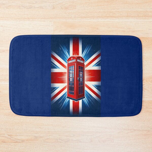 Item preview, Vintage Red London Telephone Box with Union Jack Flag designed and sold by Sybille-Yates.