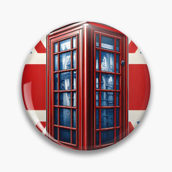Item preview, Vintage Red London Telephone Box with Union Jack Flag designed and sold by Sybille-Yates.