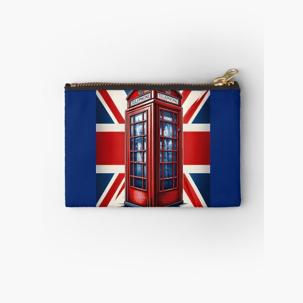 Item preview, Vintage Red London Telephone Box with Union Jack Flag designed and sold by Sybille-Yates.
