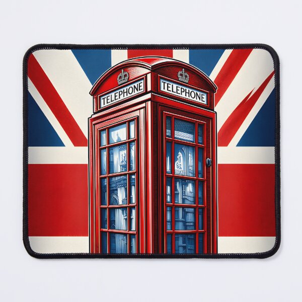 Item preview, Vintage Red London Telephone Box with Union Jack Flag designed and sold by Sybille-Yates.