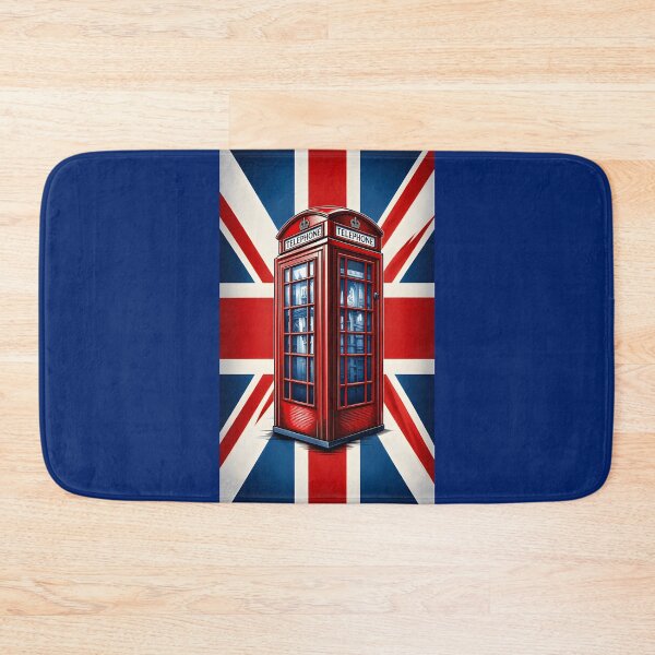 Item preview, Vintage Red London Telephone Box with Union Jack Flag designed and sold by Sybille-Yates.
