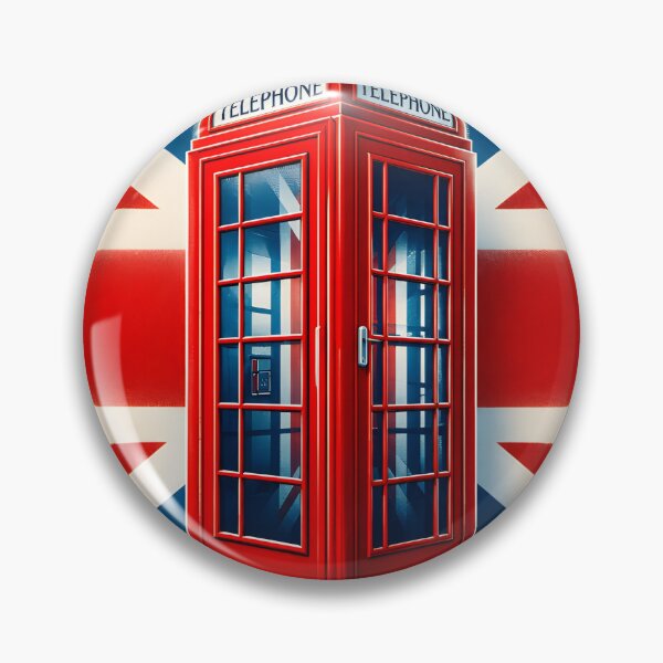Item preview, Vintage Red London Telephone Box with Union Jack Flag designed and sold by Sybille-Yates.